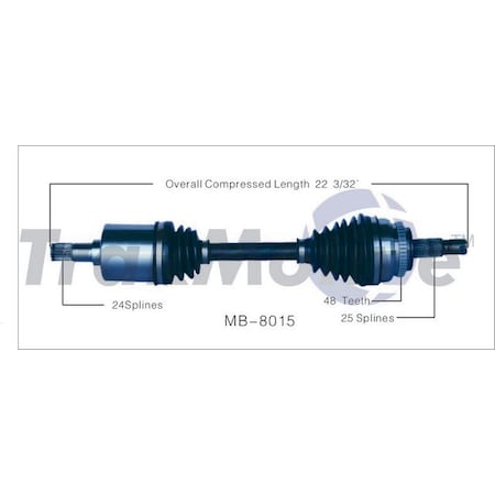 Surtrack Axle Cv Axle Shaft, Mb-8015 MB-8015